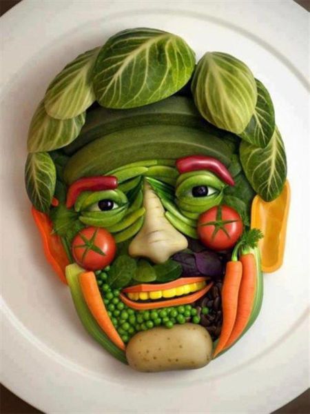 Gezicht van groenten